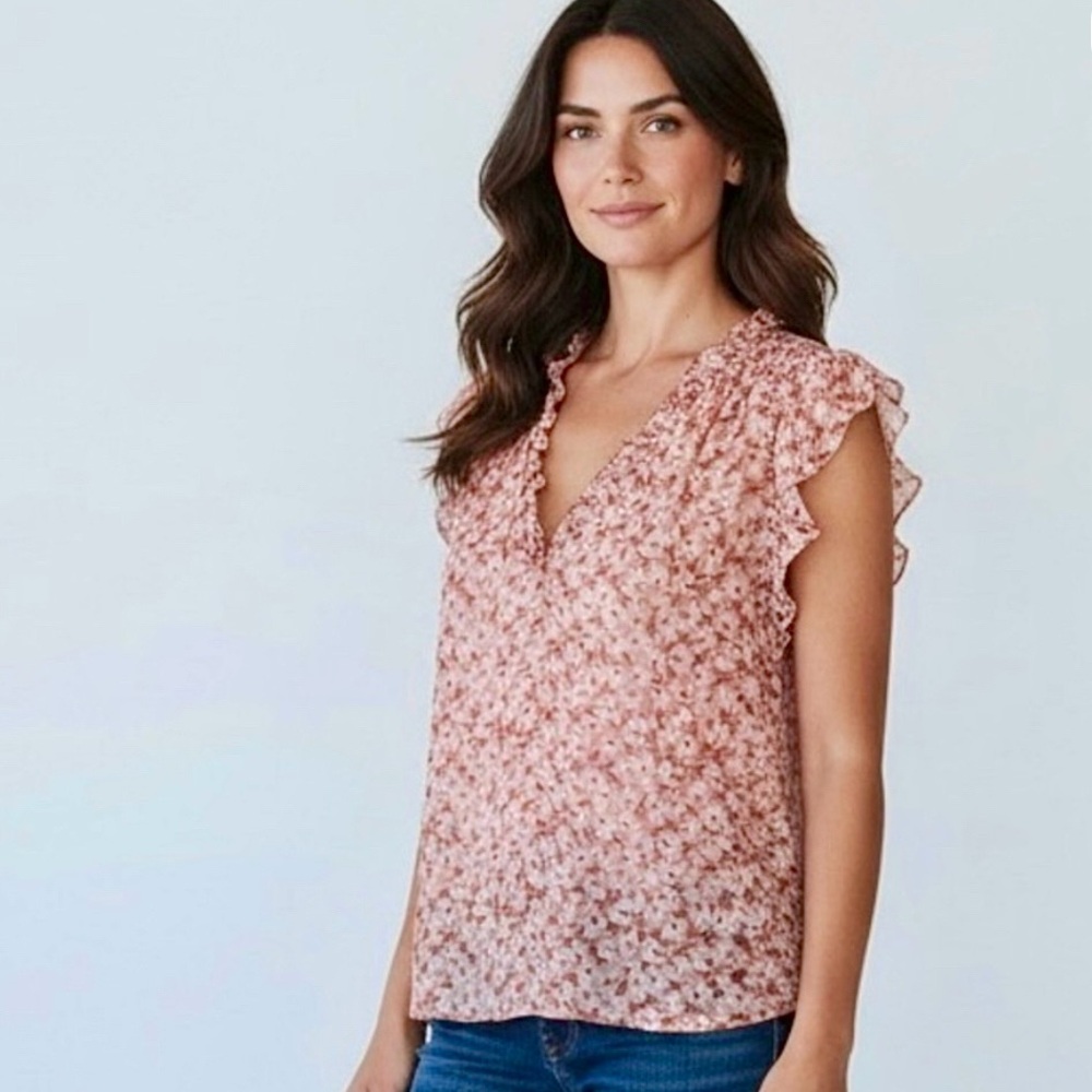 Joie Floral Silk Top